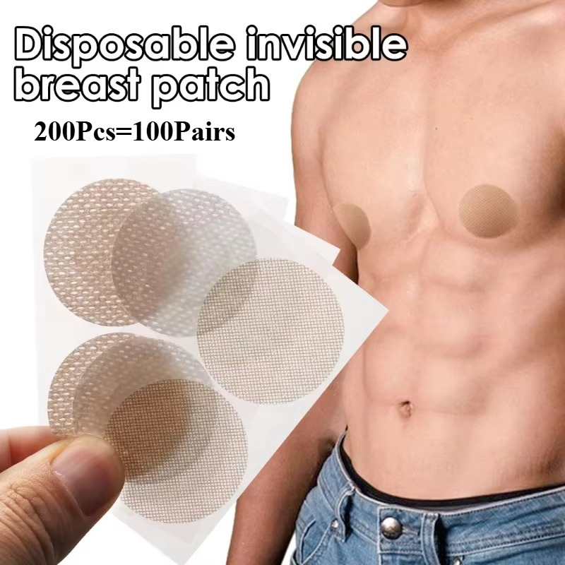 Strapless Bra Adhesive - 200 قطعة غطاء الحلمة الرجالي غير
