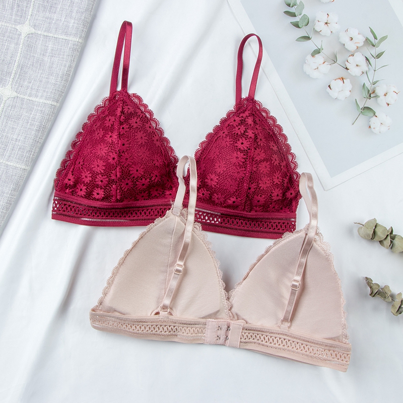 مثير الأزهار الدانتيل الصدرية  - مراجعة Lace Bralette Set وسعره