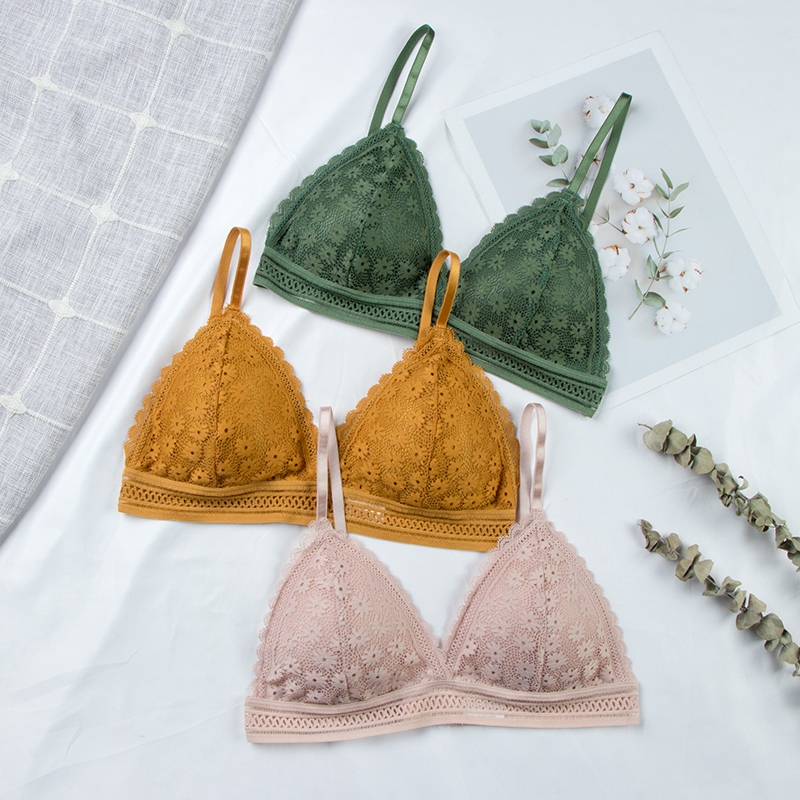 مثير الأزهار الدانتيل الصدرية  - مراجعة Lace Bralette Set وسعره